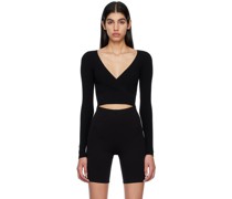 Black Verso Wrap Long Sleeve T-Shirt