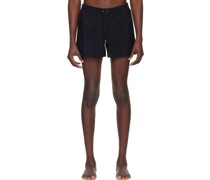 Black Paneled Swim Shorts