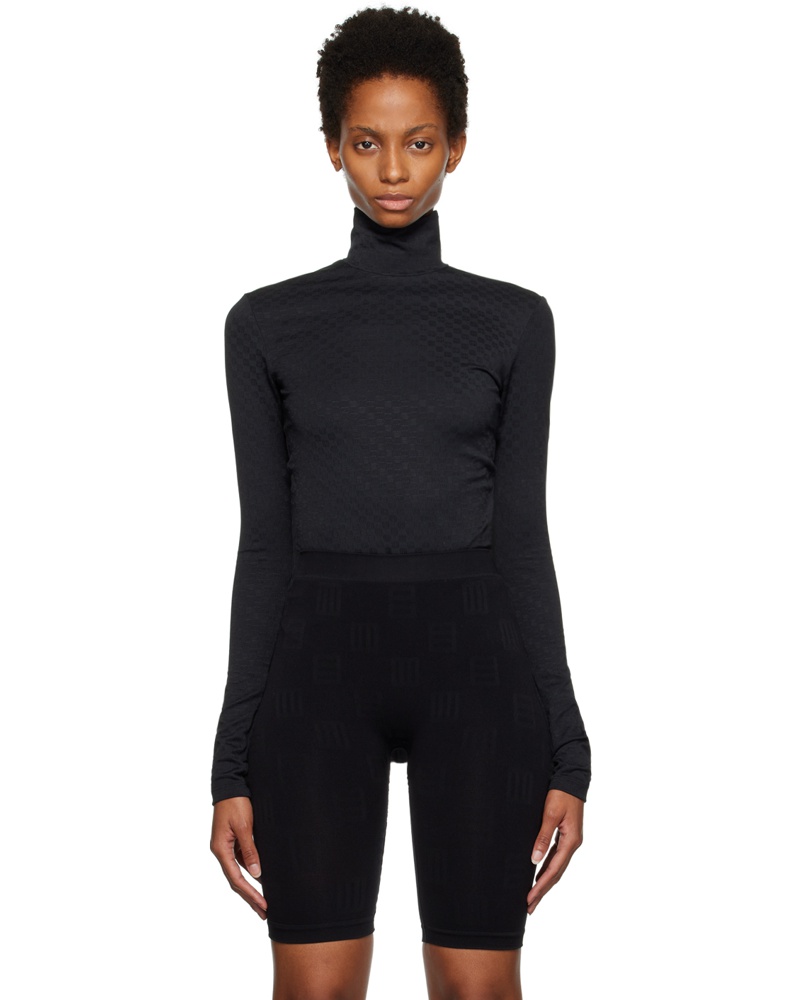 AMBUSH Damen Black Monogram Bodysuit