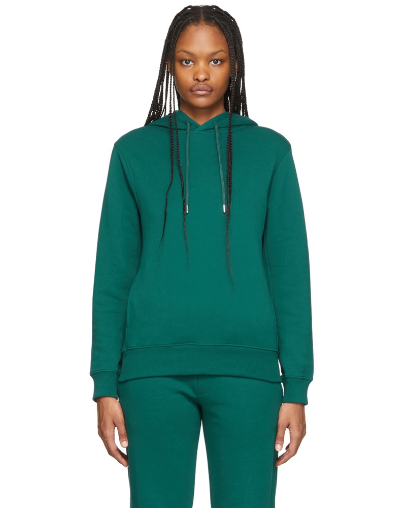 Dries van Noten Damen Green Terry Hoodie