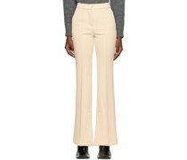 Beige Double-Faced Trousers