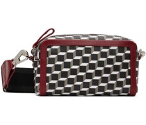 Black & Burgundy Cube Box Bag