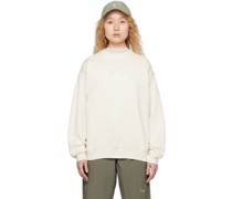 White Embroidered Sweatshirt