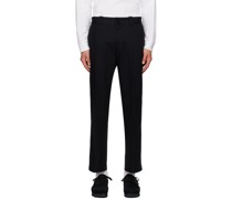 Black Straight-Leg Trousers