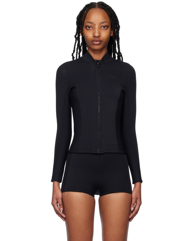 Abysse Damen Black Rell Long Sleeve Swim Top