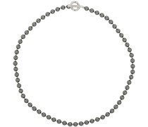Gray Pearl Toggle Necklace