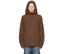 Brown Rib Turtleneck