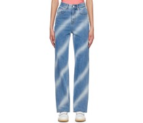 Blue Airbrushed Jeans
