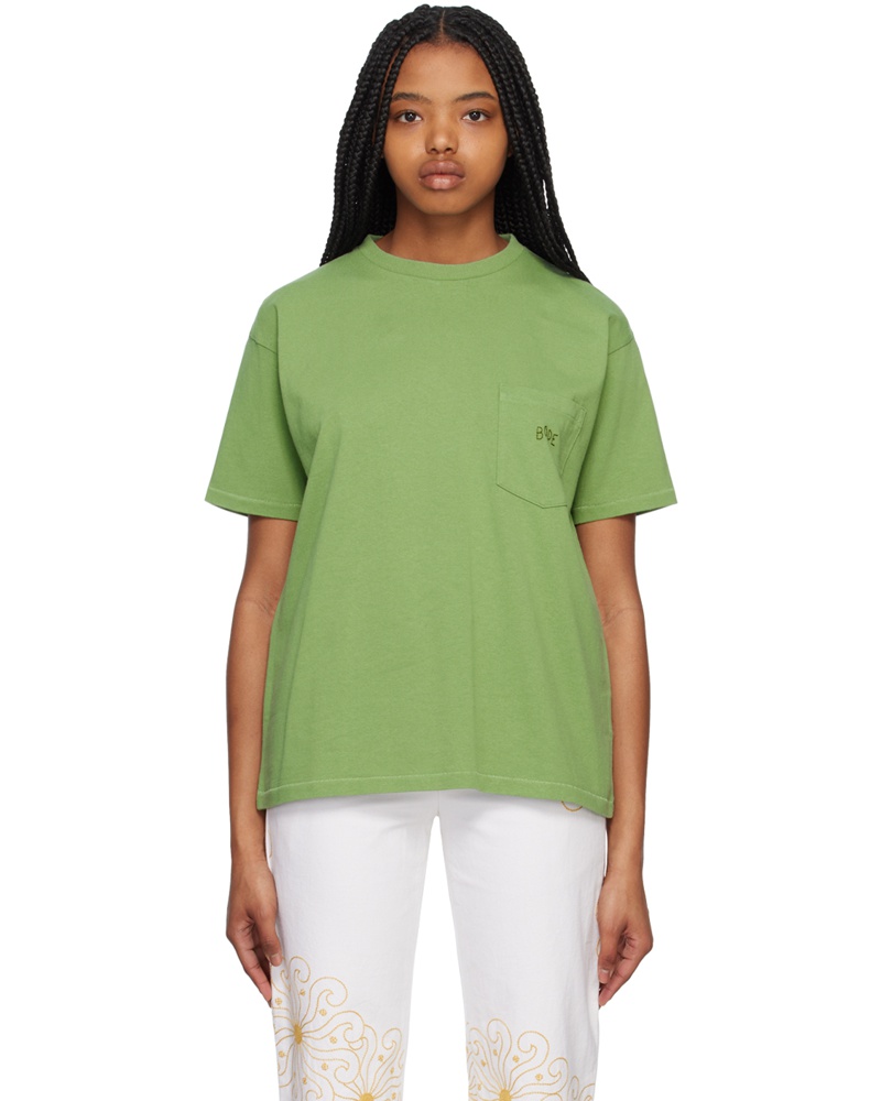 BODE Damen Green Pocket T-Shirt