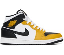 Black & Yellow Air Jordan 1 Mid Sneakers
