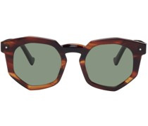 Tortoiseshell Hexagonal Sunglasses