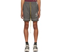 Gray Pinstripe Shorts
