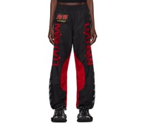Black & Red Shell Track Pants