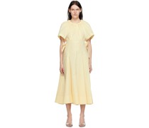 Yellow Ladybug Midi Dress