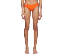 Orange Cutout Swim Briefs