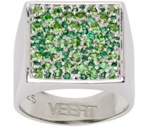 Green & White Gold 'The Multi Square Signet' Ring