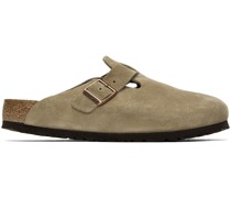 Taupe Narrow Boston Soft Footbed Loafers
