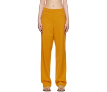 Orange Polyester Trousers
