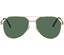 Gold C Decor Pilot Sunglasses