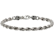SSENSE Exclusive Silver Skull Bracelet