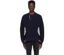 Navy Cinch Strap Sweater