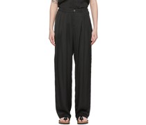 Black Rayon Trousers