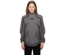 Gray Paneled Hoodie