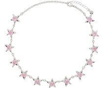 Silver & Pink Starlink Necklace