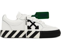 White Vulcanized Low Sneakers