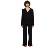 Black Shirt & Lounge Pants Set