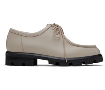 Taupe Lace-Up Derbys