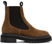 Brown Lug Sole Chelsea Boots
