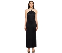 Black Deep Back Maxi Dress