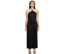 Black Deep Back Maxi Dress