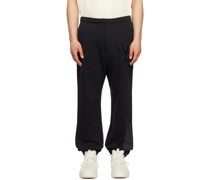 Black Relaxed-Fit Sweatpants