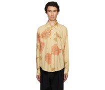 Beige Vintage Flower Shirt