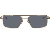 Gold VI Rectangular Frame Sunglasses