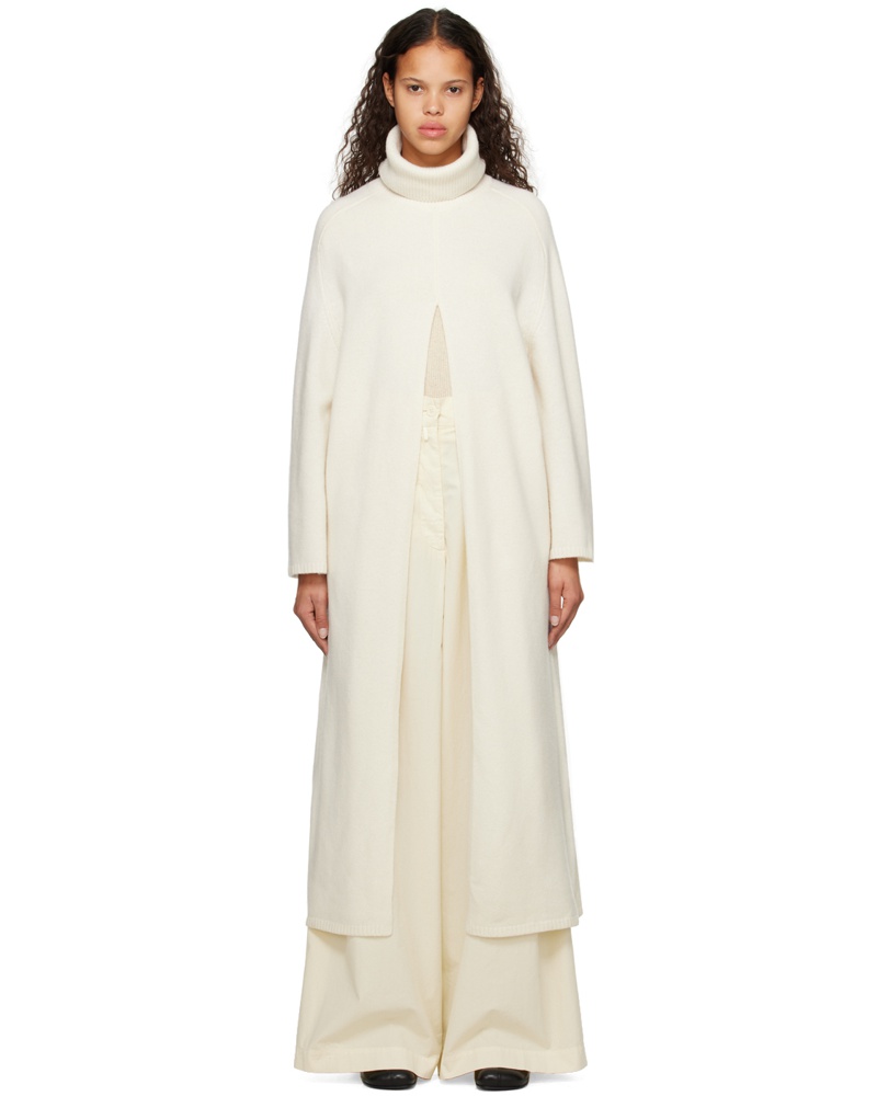 Joseph Damen Off-White Viviane Midi Dress