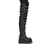 Black New Rock Edition Chain Link Boots