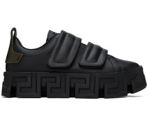 Black Greca Portico Strap Sneakers
