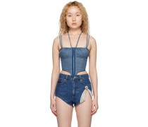 Blue Corset Denim Camisole