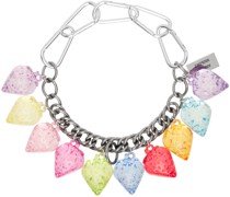 Silver Strawberry Curb Necklace