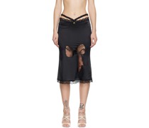 SSENSE Exclusive Black Bow-Knot Midi Skirt