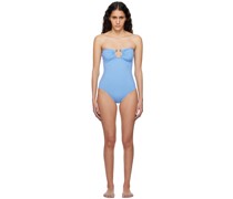 Blue Knot Ring One-Piece Swimsuit