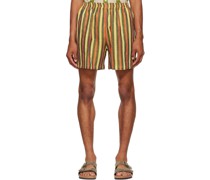 Yellow Striped Shorts