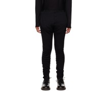 Black One Cut Trousers