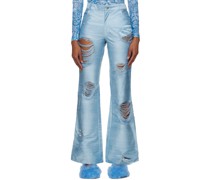 Blue Distressed Trousers