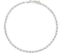 Silver Small Circle Link Necklace