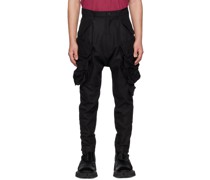 Black Gas Mask Cargo Pants