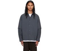 Gray Detachable Sleeve Shirt